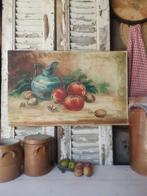 Antiek schilderij - keuken stilleven olieverf, Ophalen of Verzenden