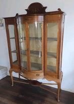 antieke vitrine kast  - zeer fraai - hoogte 195 cm, Gebruikt, 100 tot 150 cm, Onbekend, Onbekend