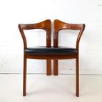 Vintage stoel Pablo stoel John Mortensen voor Koefoed, Huis en Inrichting, Stoelen, Ophalen, Gebruikt, Zwart, Leer