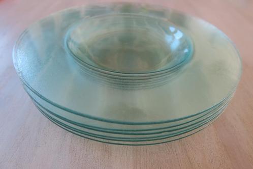 Glazen borden / schalen, Huis en Inrichting, Keuken | Servies, Zo goed als nieuw, Bord(en), Overige stijlen, Glas, Ophalen of Verzenden