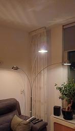 Verchroomde Staande Lamp in Zeer Goede Staat (met dimmer), Huis en Inrichting, Lampen | Vloerlampen, Ophalen, 200 cm of meer, Zo goed als nieuw