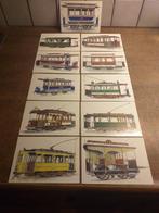 ANSICHTKAARTEN MOTORRIJTUIGEN EN TRAMWAGONS 11 STUKS., Ophalen of Verzenden, Trein, Kaart of Prent