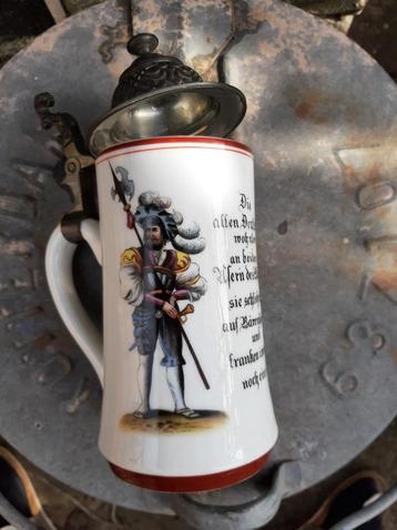 Antieke bier pul| porselein | Collectors item beschikbaar voor biedingen