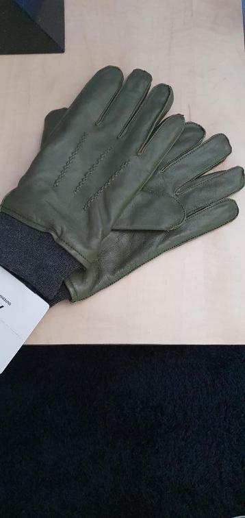 Nieuw groene leren handschoenen Zara maat L beschikbaar voor biedingen