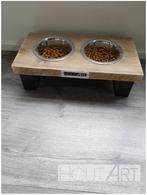 Eet & Drinkset Indus! Staal met steigerhout. Hond of kat!, Dieren en Toebehoren, Info@hout-art.nl, Nieuw, Ophalen of Verzenden