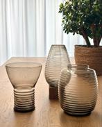 Ribbelvazen van Copier, Leerdam, Overige kleuren, Ophalen of Verzenden, Minder dan 50 cm, Glas