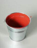 Bloempot emmertje met hengsel en binnenpot., Ophalen of Verzenden, Zo goed als nieuw, Rond