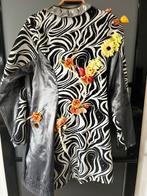 Carnavalsjas met zebraprint en bloemen, Kleding | Dames, Carnaval, Maat 42/44 (L), Ophalen of Verzenden, Zo goed als nieuw