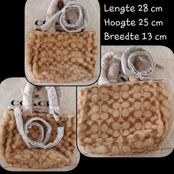 NIEUW🔥【★★★★★】♀️TAS【COACH】T28【L28•H25 cm】schapenvacht, nappa beschikbaar voor biedingen