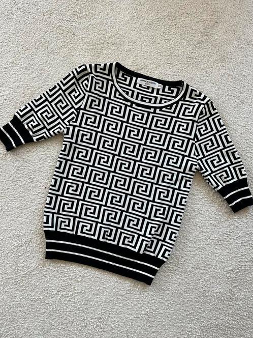 Mooi stretch shirt zwart - wit (S/XS - 34-36), Kleding | Dames, Truien en Vesten, Nieuw, Maat 34 (XS) of kleiner, Zwart, Ophalen of Verzenden