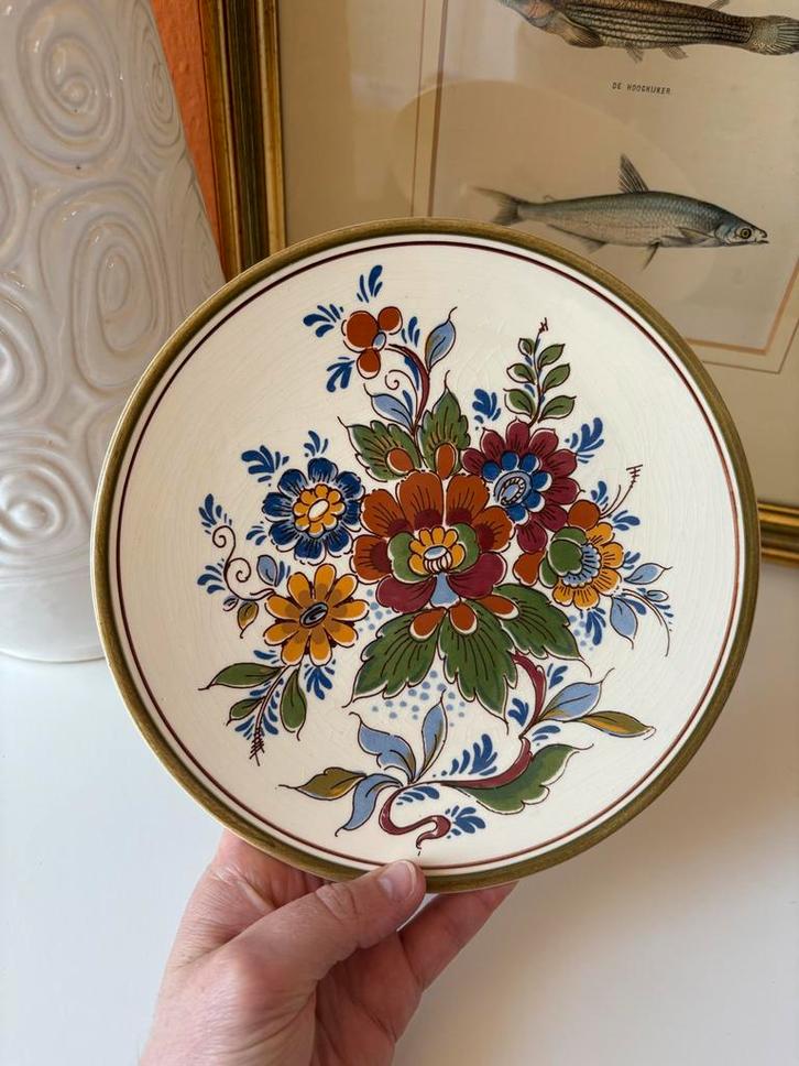Delfts blauw wandbord handwerk, Antiek en Kunst, Antiek | Wandborden en Tegels, Ophalen of Verzenden
