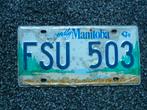 Kentekenplaat licenseplate Friendly Manitoba 1 Canada, Verzenden, Gebruikt, Auto's