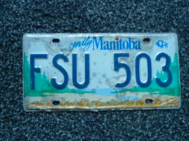 Kentekenplaat licenseplate Friendly Manitoba 1 Canada, Verzamelen, Automerken, Motoren en Formule 1, Gebruikt, Auto's, Verzenden