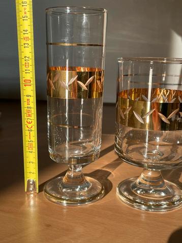 Glasservies | 34-delig | met bladgoud beschikbaar voor biedingen