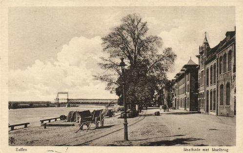 Zutfen - IJselkade met IJselbrug - 191? gelopen, Verzamelen, Ansichtkaarten | Nederland, Gelopen, Utrecht, Ophalen of Verzenden