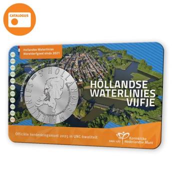 5 Euro Nederland 2025 - NL Waterlinies - UNC/BU/EDU Coincard beschikbaar voor biedingen