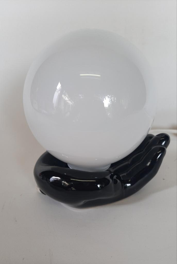 Tafellamp bol op hand gedragen, lees de beschrijving., Huis en Inrichting, Lampen | Tafellampen, Zo goed als nieuw, Minder dan 50 cm