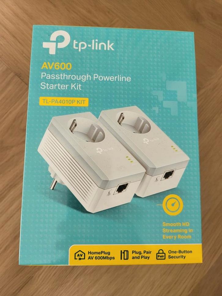 TP-Link AV600 Powerline Adapter – Betrouwbaar Internet, Computers en Software, Netwerk switches, Zo goed als nieuw, Ophalen of Verzenden