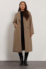 Mantel - Jas - lang - mokka bruin, Kleding | Dames, Grote Maten, Verzenden, Zo goed als nieuw, Bruin, Jas of Mantel