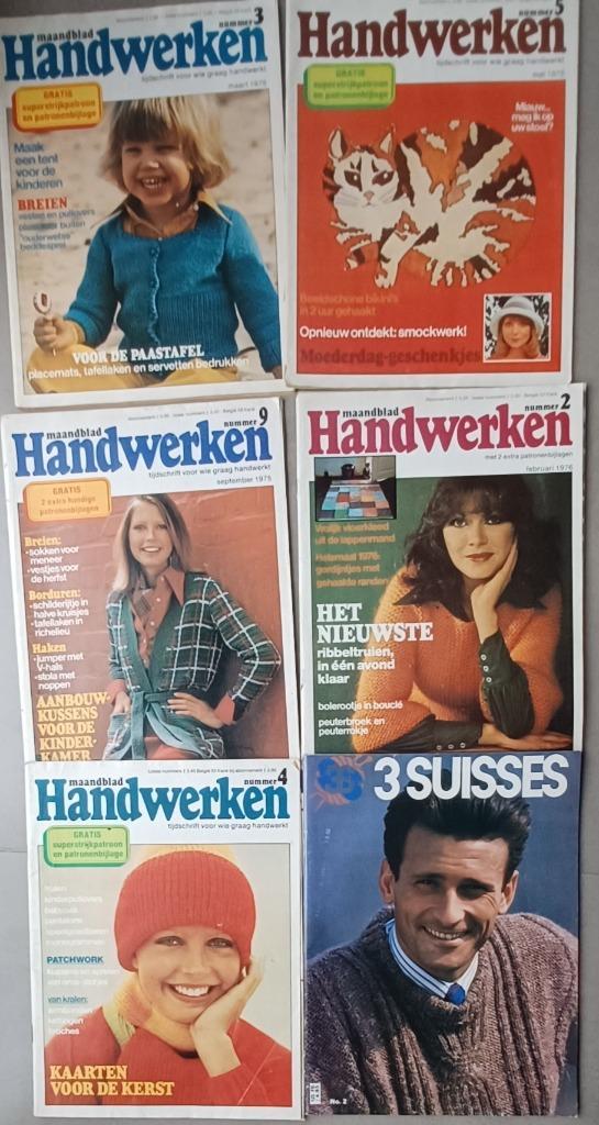 5x Handwerken (jaren '70) / 3 Suisses mannen (jaren '80), Verzamelen, Tijdschriften, Kranten en Knipsels, Tijdschrift, 1980 tot heden