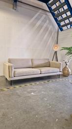 Luxe Fluweel Designbank 218x90cm Greige (Beige/Groen)-ZGAN, Driepersoons, 75 tot 100 cm, Ophalen of Verzenden, Zo goed als nieuw