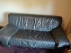 2 Leolux banken,  zwart- grijs, leer, Ophalen, Gebruikt, 150 tot 200 cm, Driepersoons