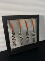 HK Living Metaal Schilderij met veren, Huis en Inrichting, Ophalen of Verzenden, Nieuw, Schilderij, Minder dan 50 cm