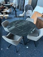 Nieuwe Marmeren Eettafel + Stoelen Set, Nieuw, Ophalen of Verzenden, Vier, Metaal