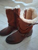 Bruine Lage Laarzen met Bontrand, Hoge laarzen, Bruin, Ophalen of Verzenden, Zo goed als nieuw