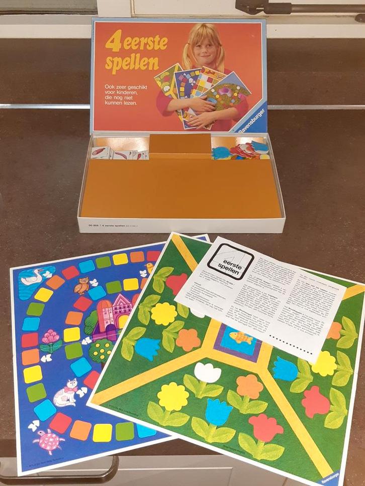 4 eerste spellen 1985 uitmuntende staat Ravensburger, Hobby en Vrije tijd, Gezelschapsspellen | Bordspellen, Zo goed als nieuw