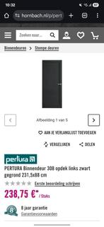Zwarte binnendeur, 1 jaar oud, Doe-het-zelf en Verbouw, Deuren en Horren, Ophalen, 80 tot 100 cm, 215 cm of meer, Binnendeur