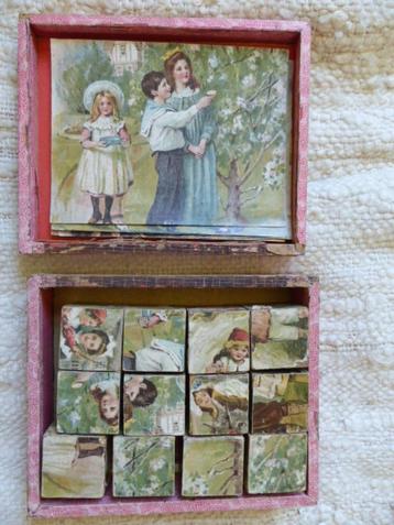 antieke blokken puzzel nostalgische afbeeldingen ca jaren 20 beschikbaar voor biedingen
