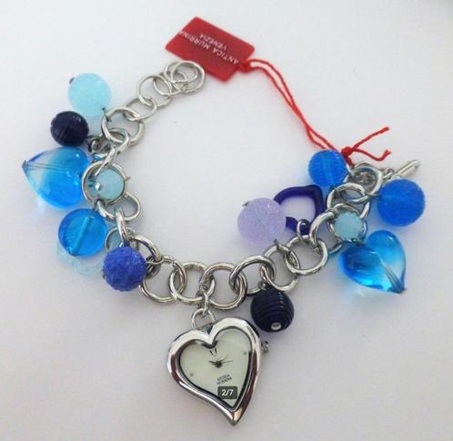 Schakel Armband Antica Murrina Venetië & blauwe glas kralen, Sieraden, Tassen en Uiterlijk, Armbanden, Nieuw, Overige materialen