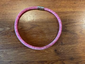 Swarovski Stardust dubbele armband en/of halsketting roze beschikbaar voor biedingen