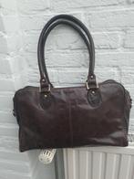 tas Manfield Bruin ( LEREN TAS )  Breed : 35 cm Hoog : 22 cm, Sieraden, Tassen en Uiterlijk, Handtas, Ophalen of Verzenden, Bruin