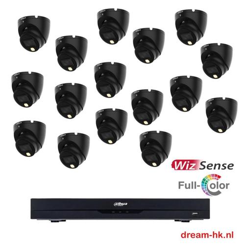 2MP Dahua WizSense Full Color 16CH HDCVI set (met microfoon), Audio, Tv en Foto, Videobewaking, Nieuw, Buitencamera, Ophalen of Verzenden