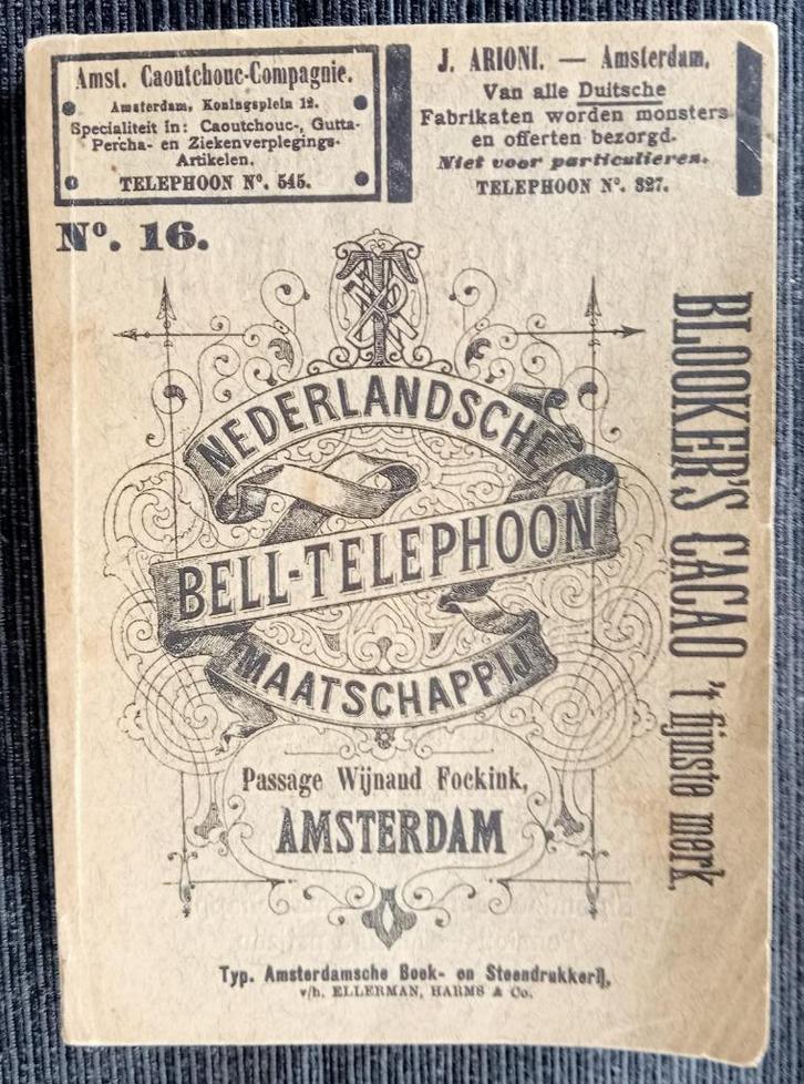 Ned. Bell-Telephoon Maatschappij  gids juli 1891  herdr.1970, Verzamelen, Overige Verzamelen, Ophalen of Verzenden
