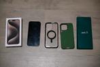 Iphone 15 Pro Max Natural Titanium incl 2x Mous case, screen, IPhone 15 Pro Max, Nieuw, Zonder simlock, Grijs