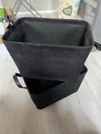 Zwarte stoffen opbergbakken, Overige materialen, Minder dan 50 cm, Gebruikt, Minder dan 50 cm