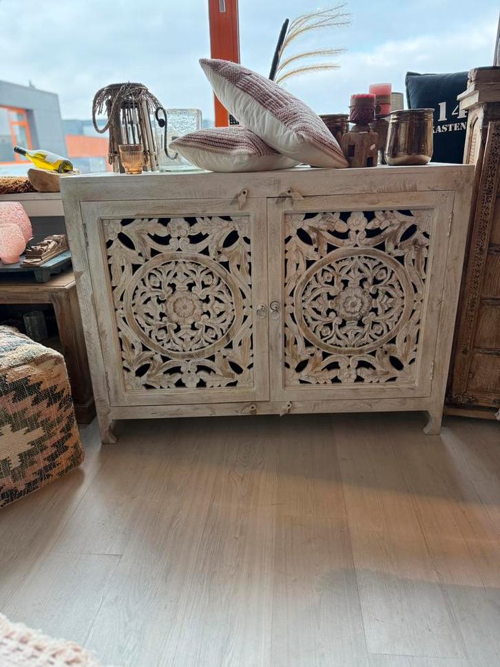Gave India/Ibiza style kast, Huis en Inrichting, Kasten | Dressoirs, Nieuw, 50 tot 100 cm, 25 tot 50 cm, Ophalen