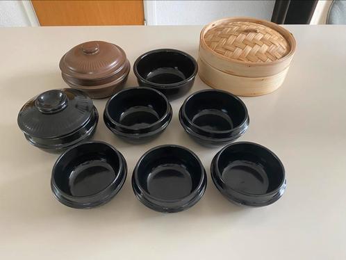Koreaanse vuurvaste potten / kommen en Aziatische stoommand, Huis en Inrichting, Keuken | Servies, Gebruikt, Kom(men), Overige stijlen