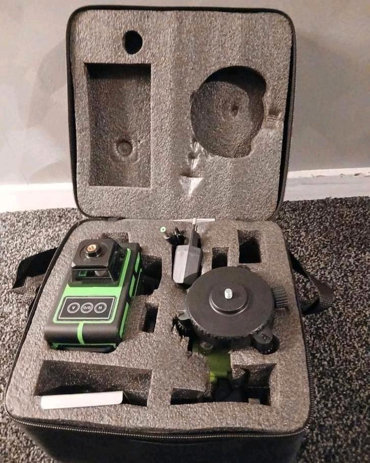 Zelfnivellerende Kruislijnlaser Groen 16 Lijnen Nieuw, Doe-het-zelf en Verbouw, Meetapparatuur, Nieuw, Ophalen of Verzenden