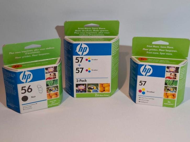 Nieuwe HP56 / HP57 Cartridges - 3x Kleur, 1x Zwart, Computers en Software, Printerbenodigdheden, Nieuw, Cartridge, Ophalen of Verzenden