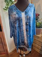 Tuniek maat 56 kreukvrij stretch, Kleding | Dames, Grote Maten, Ophalen of Verzenden, Zo goed als nieuw, Blauw, Blouse of Tuniek