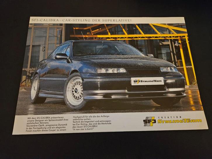 Leaflet SFJ Styling Opel Calibra, Boeken, Auto's | Folders en Tijdschriften, Zo goed als nieuw, Opel, Ophalen of Verzenden