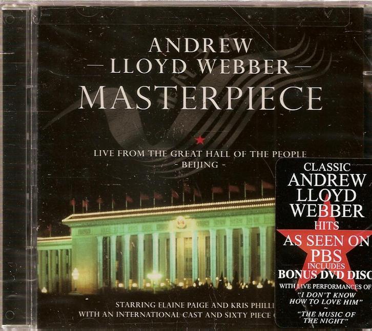 Andrew Lloyd Webber - Masterpiece ( + bonus dvd ), Cd's en Dvd's, Cd's | Pop, Nieuw in verpakking, 1980 tot 2000, Ophalen of Verzenden
