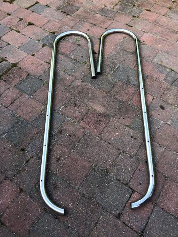 RVS zwemtrap voor aanlegsteiger of Zwemvijver met 4 treden beschikbaar voor biedingen