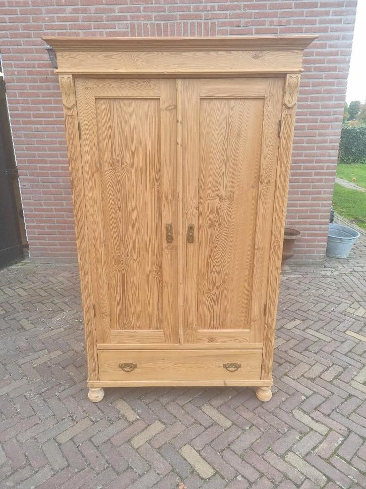 Antieke Grenen Kast  met Lade en Planken, Antiek en Kunst, Antiek | Meubels | Kasten, Ophalen
