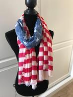 Sjaal ster blauw rood, Kleding | Dames, Mutsen, Sjaals en Handschoenen, Ophalen, Zo goed als nieuw, Sjaal