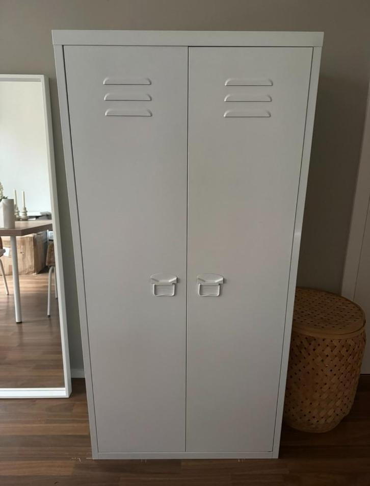 Witte Locker Kledingkast, Huis en Inrichting, Kasten | Kledingkasten, Gebruikt, 150 tot 200 cm, 100 tot 150 cm, 50 tot 75 cm, Met deur(en)